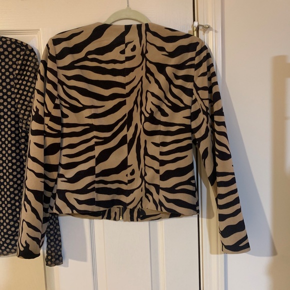 Chico’s Tan/Black Blouse/Jacket Set sz 1 - Picture 4 of 14